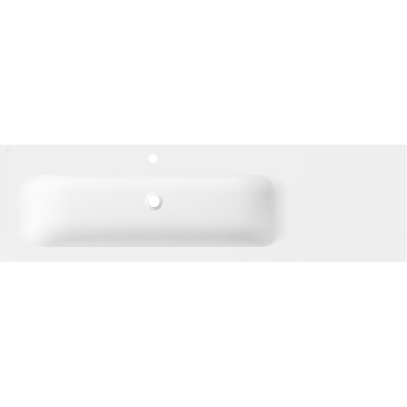 Mexen Vela lavabo encastré gauche 161 x 46,5 cm, blanc mat - 25231601L