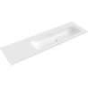 Mexen Vela lavabo encastré dans le plan droit 161 x 46,5 cm, blanc brillant - 25231600P