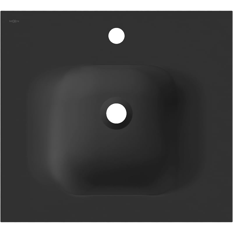Mexen Vela lavabo encastré dans le plan 51 x 46,5 cm, noir mat - 25235071