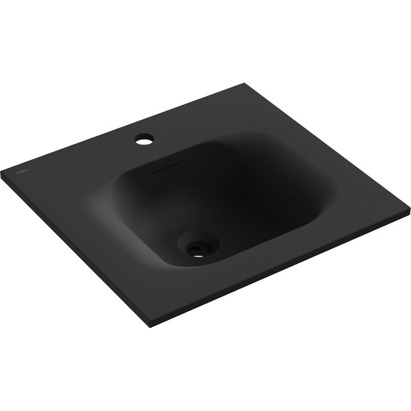 Mexen Vela lavabo encastré dans le plan 51 x 46,5 cm, noir mat - 25235071