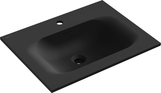 Mexen Vela lavabo encastré dans le plan 61 x 46,5 cm, noir mat - 25236071