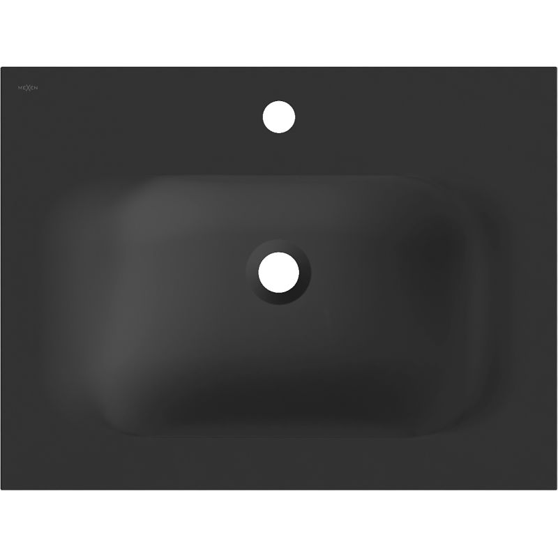 Mexen Vela lavabo encastré dans le plan 61 x 46,5 cm, noir mat - 25236071