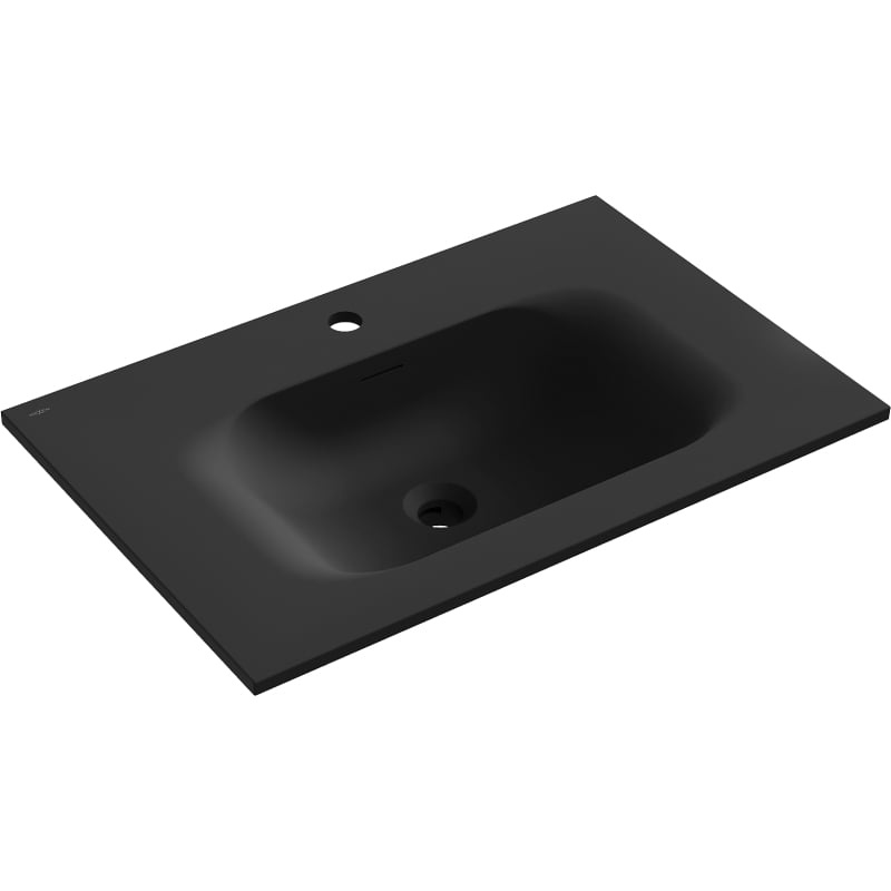 Mexen Vela lavabo encastré dans le plan de travail 71 x 46,5 cm, noir mat - 25237071