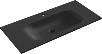 Mexen Vela lavabo encastré dans le plan de travail 101 x 46,5 cm, noir mat - 25231071