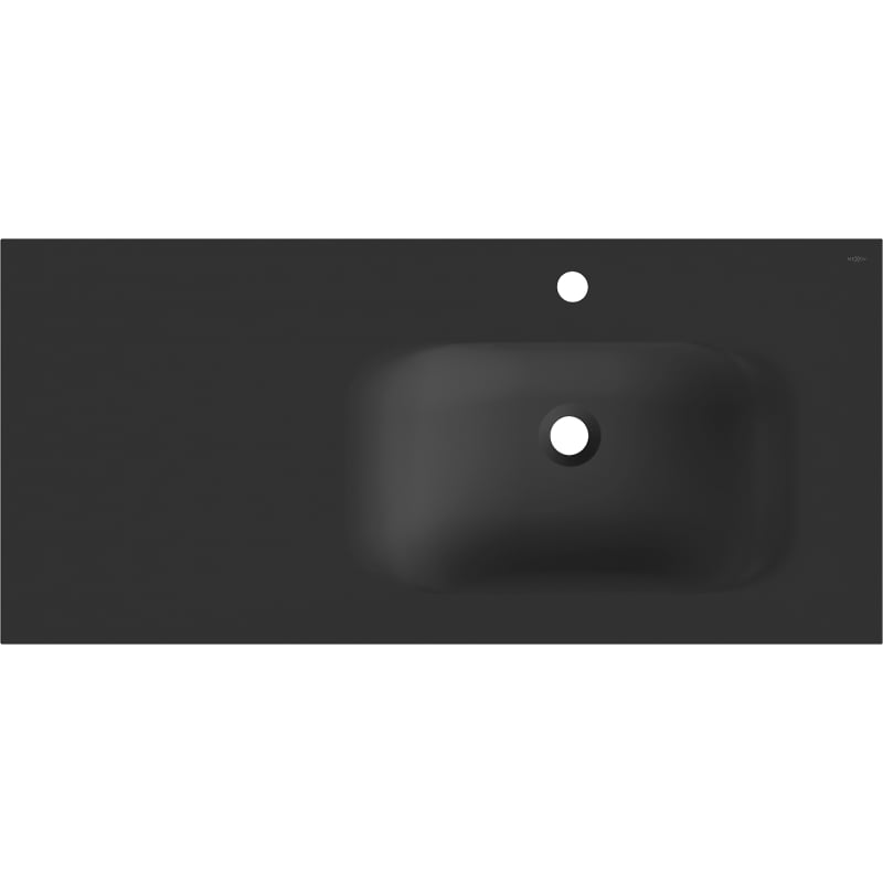 Mexen Vela lavabo encastré dans le plan droit 101 x 46,5 cm, noir mat - 25231071P