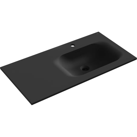 Mexen Vela lavabo encastré dans le plan droit 101 x 46,5 cm, noir mat - 25231071P