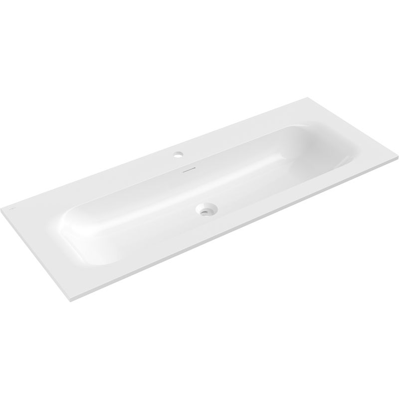 Mexen Vela lavabo intégré dans le plan 121 x 46,5 cm, blanc brillant - 25231200