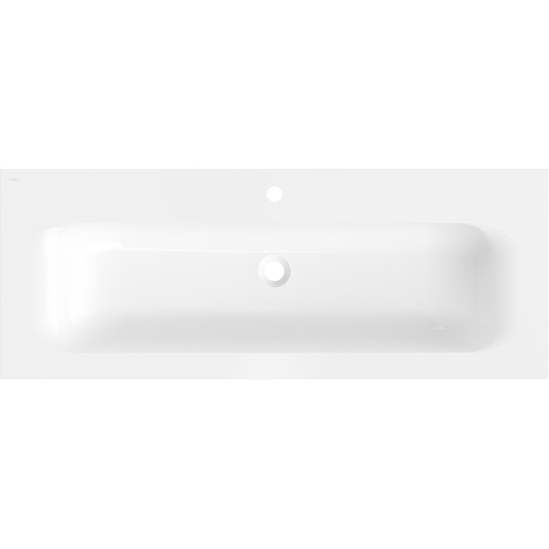 Mexen Vela lavabo encastré dans le plan de travail 121 x 46,5 cm, blanc brillant - 25231200