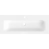 Mexen Vela lavabo encastré dans le plan de travail 121 x 46,5 cm, blanc brillant - 25231200