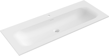Mexen Vela lavabo encastré dans le plan 121 x 46,5 cm, blanc mat - 25231201