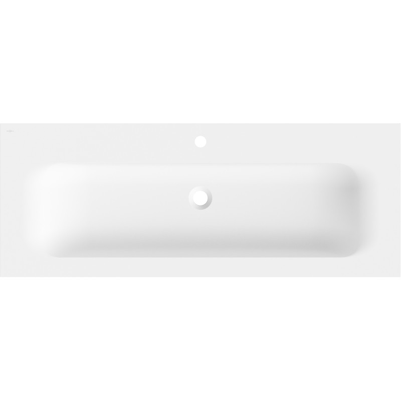Mexen Vela lavabo encastré dans le plan 121 x 46,5 cm, blanc mat - 25231201