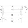 Mexen Vela lavabo encastré dans le plan 121 x 46,5 cm, blanc mat - 25231201