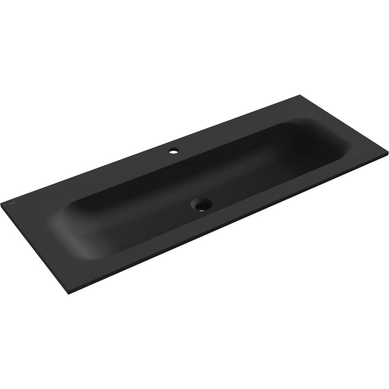 Mexen Vela lavabo encastré dans le plan 121 x 46,5 cm, noir mat - 25231271