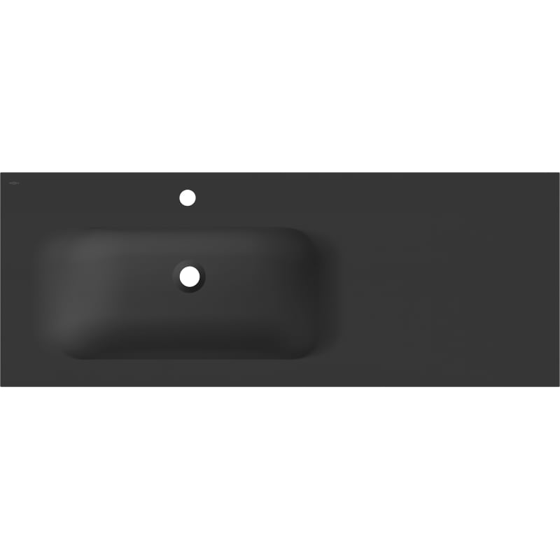 Mexen Vela lavabo encastré à gauche 121 x 46,5 cm, noir mat - 25231271L