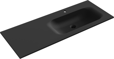 Mexen Vela lavabo encastré à droite 121 x 46,5 cm, noir mat - 25231271P