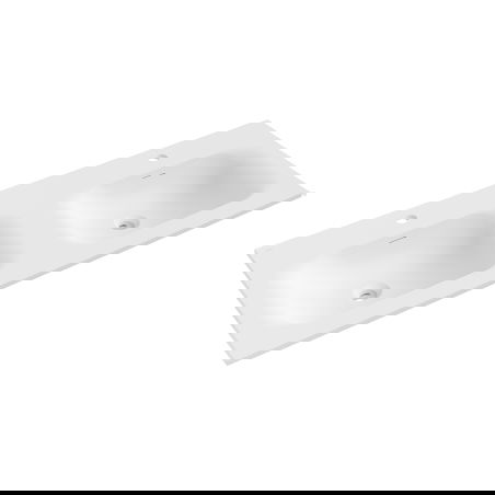 Mexen Vela lavabo encastré double 121 x 46,5 cm, blanc mat - 25231201D
