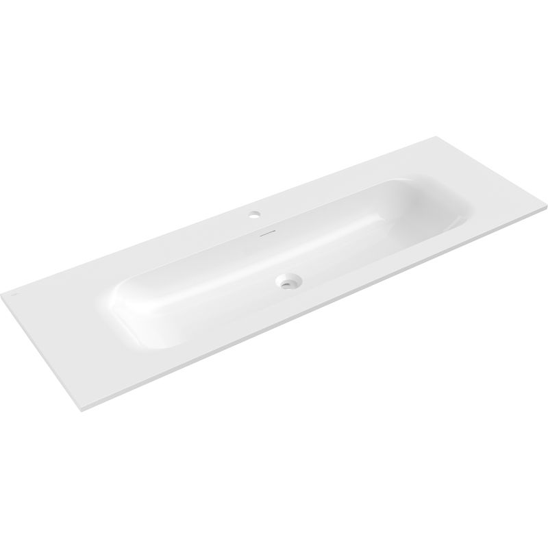 Mexen Vela lavabo encastré 141 x 46,5 cm, blanc brillant - 25231400