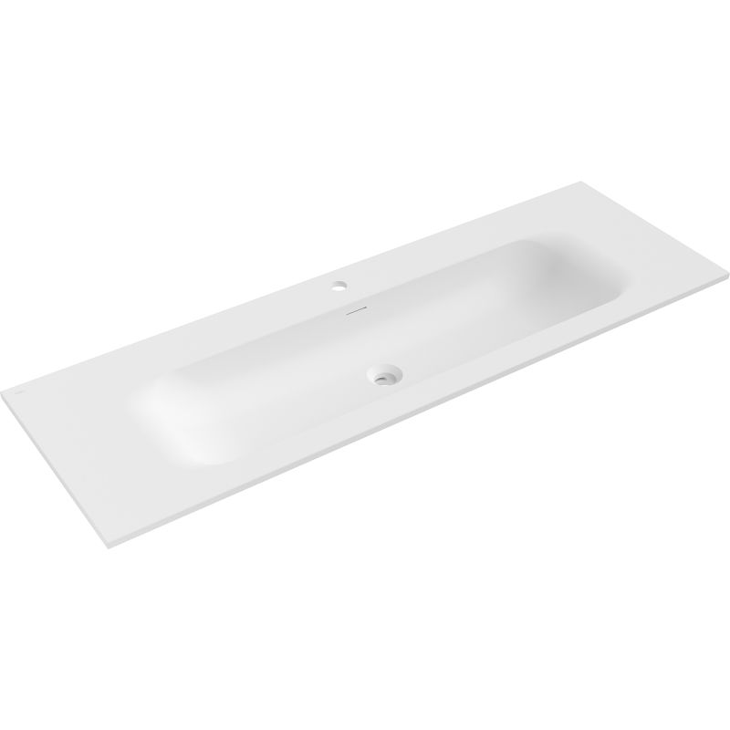 Mexen Vela lavabo encastré dans un plan 141 x 46,5 cm, blanc mat - 25231401