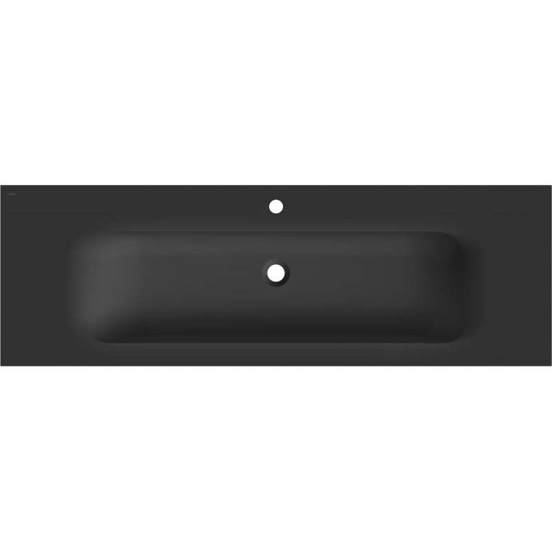 Mexen Vela lavabo encastré dans le plan 141 x 46,5 cm, noir mat - 25231471