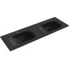 Mexen Vela lavabo encastré double 141 x 46,5 cm, noir mat - 25231471D