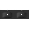 Mexen Vela lavabo encastré double 141 x 46,5 cm, noir mat - 25231471D