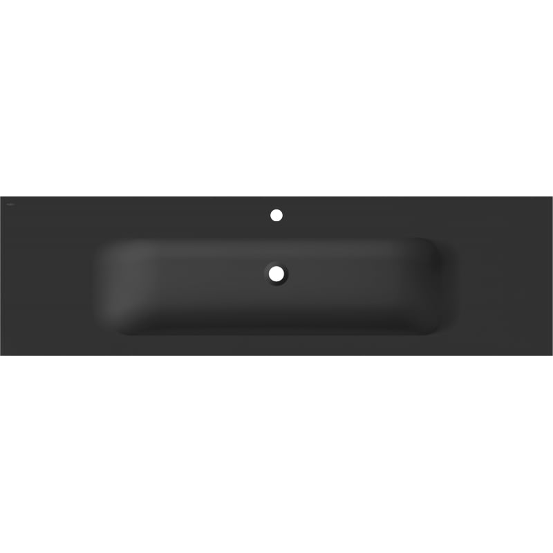 Mexen Vela lavabo encastré dans le plan 161 x 46,5 cm, noir mat - 25231671
