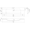 Mexen Vela lavabo encastré dans le plan 161 x 46,5 cm, noir mat - 25231671