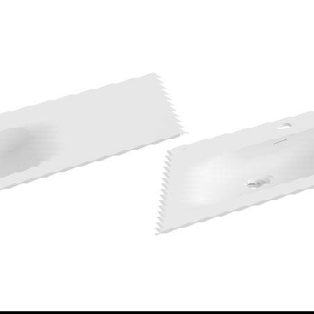 Mexen Vela lavabo encastré gauche 91 x 46,5 cm, blanc mat - 25239001L