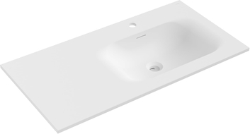 Mexen Vela lavabo encastré droite 91 x 46,5 cm, blanc mat - 25239001P