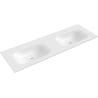 Mexen Vela lavabo encastré double 141 x 46,5 cm, blanc brillant - 25231400D