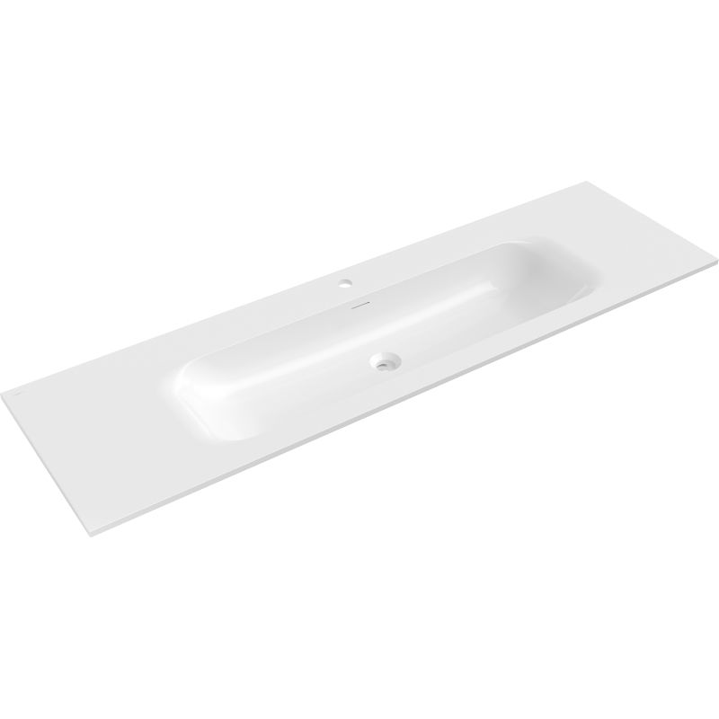 Mexen Vela lavabo encastré dans un plan 161 x 46,5 cm, blanc brillant - 25231600