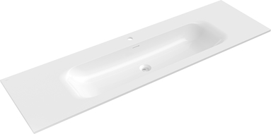 Mexen Vela lavabo encastré dans un plan 161 x 46,5 cm, blanc brillant - 25231600