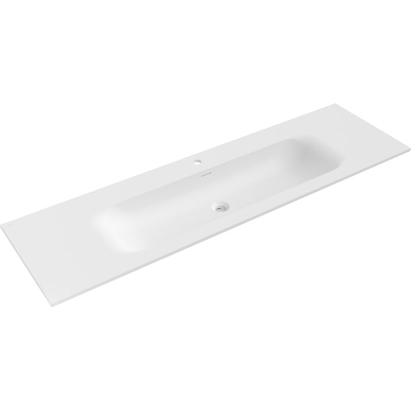 Mexen Vela lavabo encastré 161 x 46,5 cm, blanc mat - 25231601