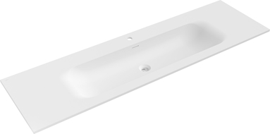 Mexen Vela lavabo encastré 161 x 46,5 cm, blanc mat - 25231601