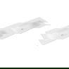 Mexen Vela lavabo encastré double 161 x 46,5 cm, blanc mat - 25231601D