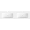 Mexen Vela lavabo encastré dans le plan de travail double 161 x 46,5 cm, blanc mat - 25231601D