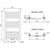 Mexen Ares radiateur électrique 700 x 400 mm, 300 W, doré - W102-0700-400-2300-50