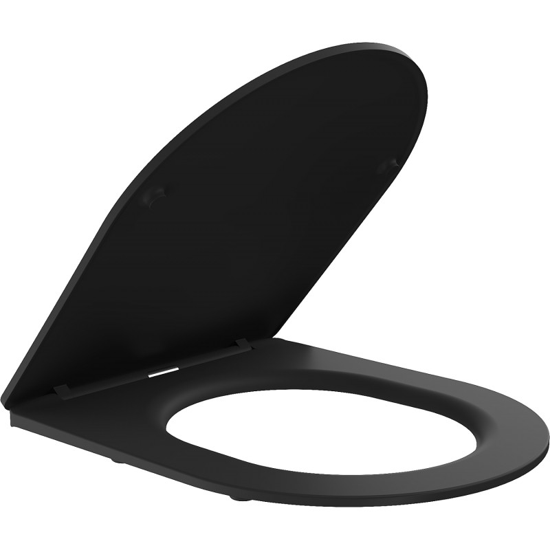 Mexen lunette de toilette à descente amortie slim, duroplast, noir mat - 39100185