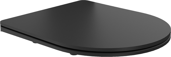 Mexen lunette de toilette à descente amortie slim, duroplast, noir mat - 39100185