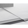 Mexen Line-B plinthe à pente pour sol 120 cm droite, inox - 181001120R