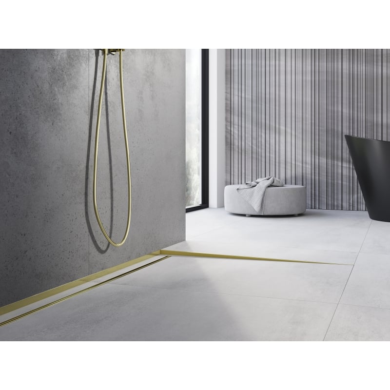 Mexen Line-B moulure de sol en pente 120 cm droite, dorée - 185001120R