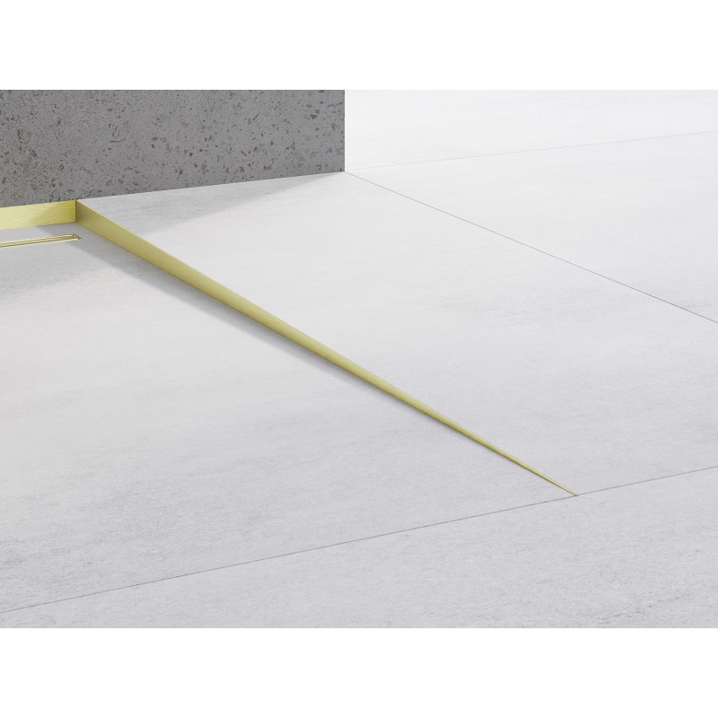 Mexen Line-B plinthe de pente de sol 120 cm droite, or brossé - 185501120R