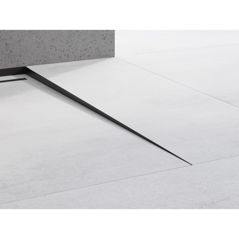 Mexen Line-B plinthe de sol en pente 120 cm droite, noire - 187001120R