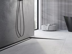 Mexen Line-B barre de douche au sol 120 cm droite, noire - 187001120R