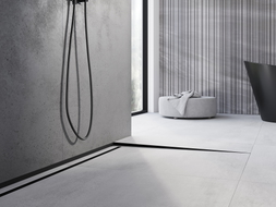 Mexen Line-B plinthe de sol en pente 120 cm droite, noire - 187001120R