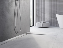 Mexen Line-B plinthe inclinée de sol 180 cm droite, inox - 181001180R