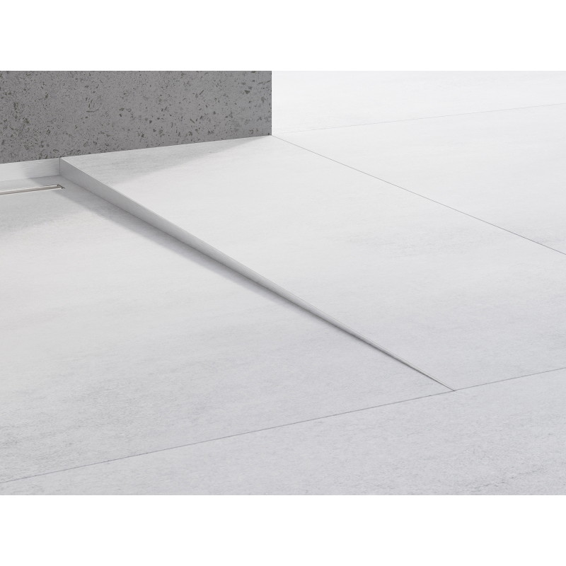 Mexen Line-B plinthe inclinée de sol 180 cm droite, inox - 181001180R