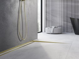 Mexen Line-B plinthe de pente de sol 180 cm côté droit, doré - 185001180R