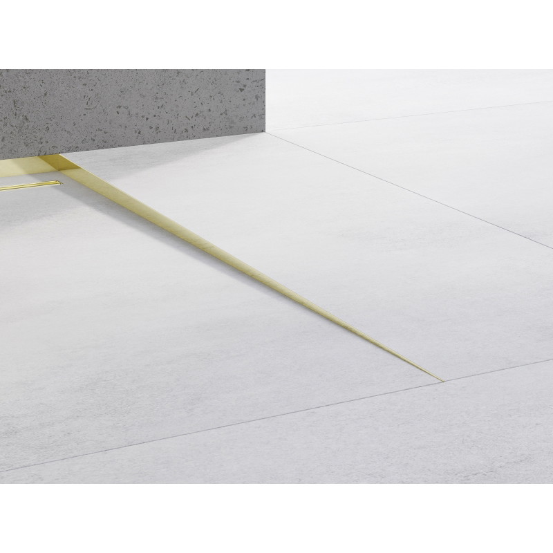 Mexen Line-B plinthe de pente de sol 180 cm côté droit, doré - 185001180R