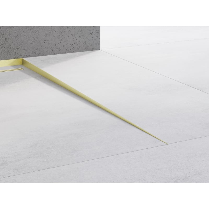 Mexen Line-B plinthe de sol en pente 180 cm droite, or brossé - 185501180R